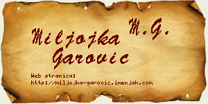 Miljojka Garović vizit kartica